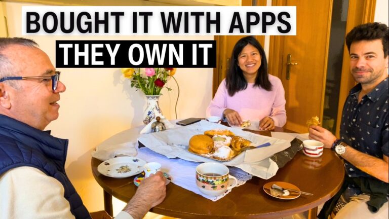 Couple buying a house in Sicily meets with Carol and Croce over coffee